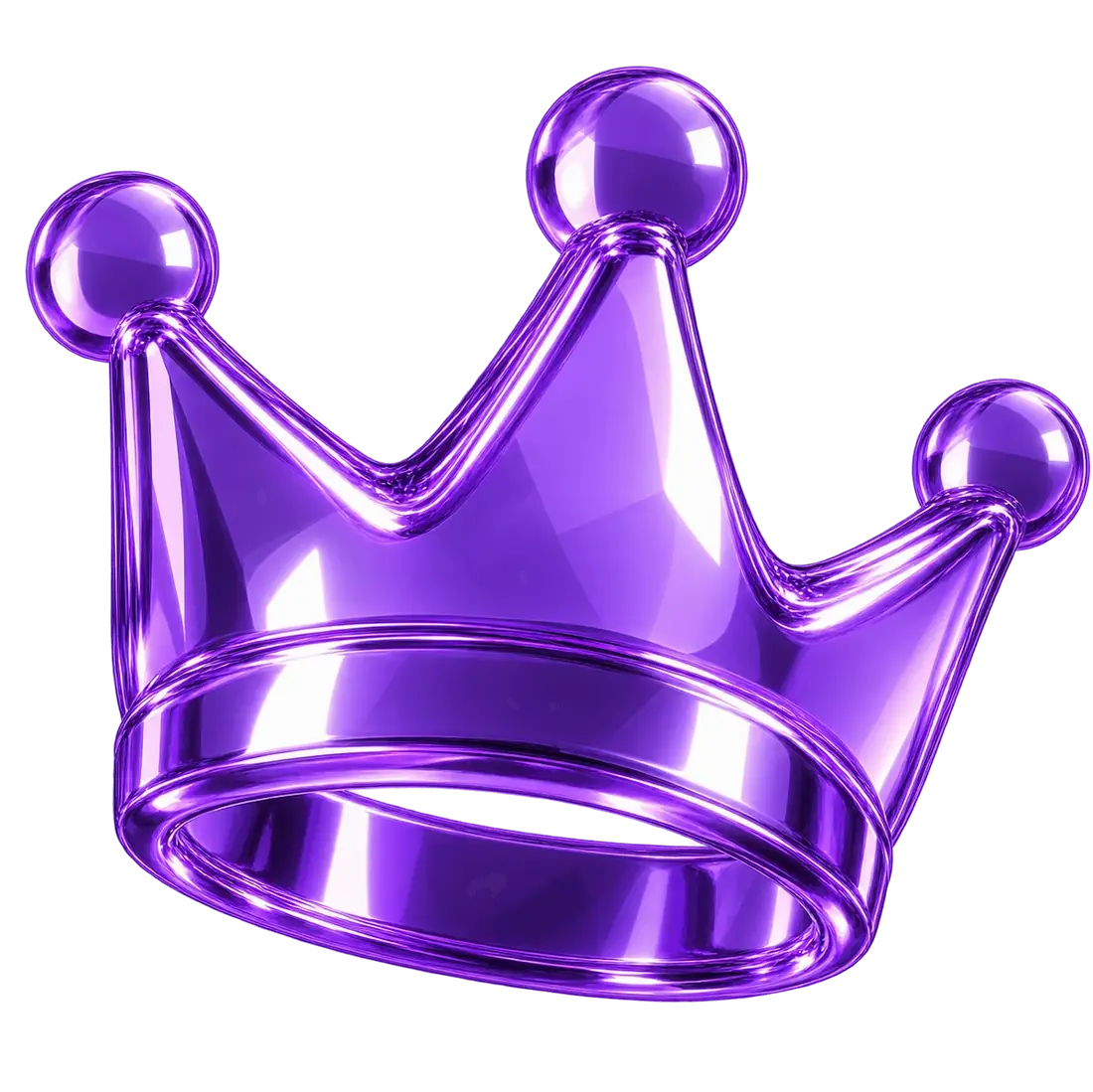 Corona de cristal morado en tres dimensiones